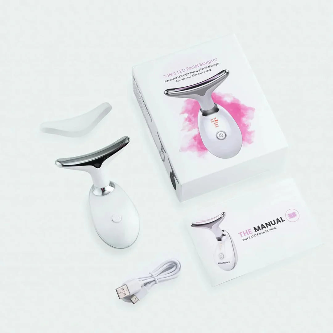 LumaSculpt - Massaggiatore Viso LED Tonificante