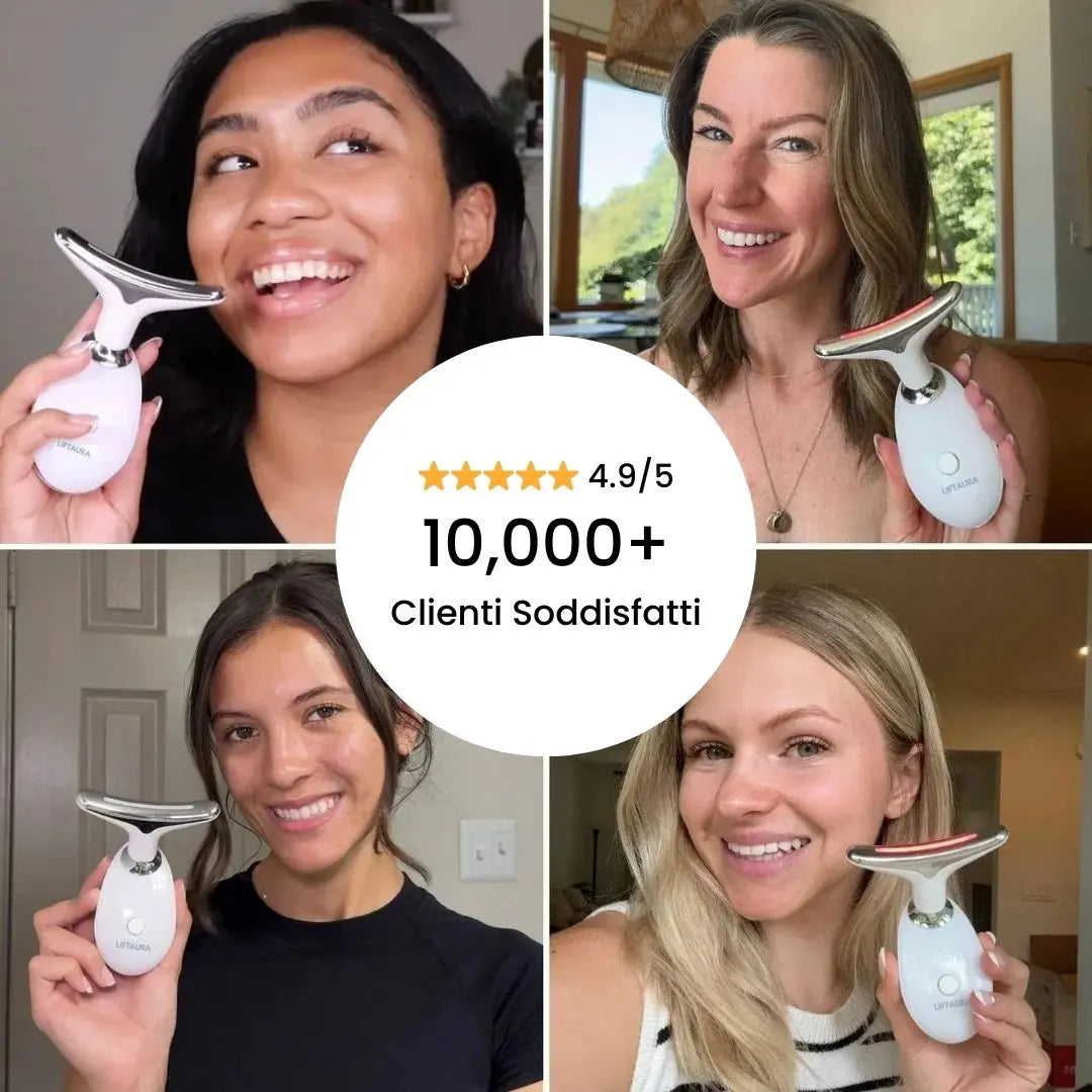 LumaSculpt - Massaggiatore Viso LED Tonificante