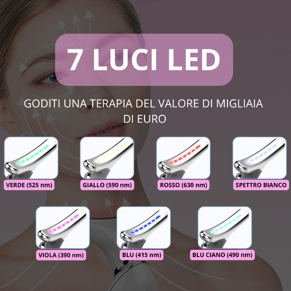 LumaSculpt - Massaggiatore Viso LED Tonificante