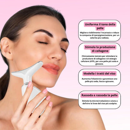 LumaSculpt - Massaggiatore Viso LED Tonificante